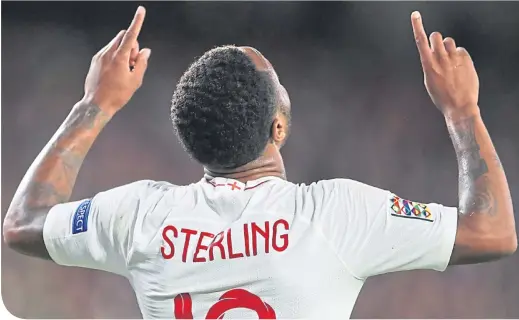  ??  ?? Raheem Sterling in Seville after he had scored during England’s 3-2 win over Spain in the Nations League last month