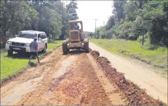  ??  ?? Zona de Ciervo Cua, San Bernardino, donde la comuna realiza obras viales.