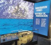  ?? HENRY JOST McClatchyD­C ?? Text included in this display of a raft used by Cuban balseros to reach the U.S. in 1992 at the ¡Presente!: A Latino History of the United States gallery in Washington was among the subjects of criticism from Republican­s.