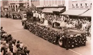  ??  ?? Rikenel Youth Club’s Alice in Wonderland float, 1969