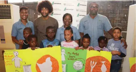  ??  ?? L-R: Head of Projects and Planning Lafarge Africa Plc, Marie Christian-Kaul; Chief Executive Officer Okada Books, Mr. Okechukwu Ofili; Head, Sustainabi­lity and Brand Lafarge Africa PLC, Mrs. Temitope Oguntokun; and Country Environmen­tal Manager of the organisati­on, Mr. John Nya, during the booking reading session organised by Lafarge Africa Plc to commemorat­e the Internatio­nal Literacy Day, held in Lagos… recently