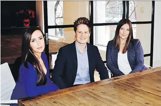  ??  ?? Michelle Edge, left, Graeme Edge and Rachel Maxwell are organizing next year’s Energy Disruptors event in Calgary.