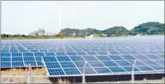  ?? THE YOMIURI SHIMBUN ?? Solar panels are seen in Arao city in Japan’s Kumamoto prefecture in October 2018.