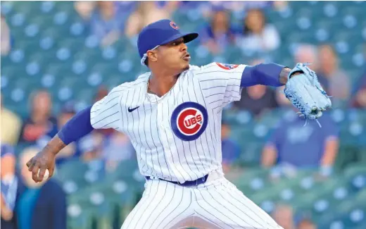  ?? GETTY IMAGES ?? Cubs starter Marcus Stroman yielded three runs (two earned) and five hits in five innings Thursday in his return from the COVID-related injured list.