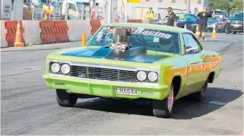  ??  ?? Daren Breuer set the Fastest Time and had the Best Presented Car with his Impala at the Street Drags on Taupo Quay on Sunday.