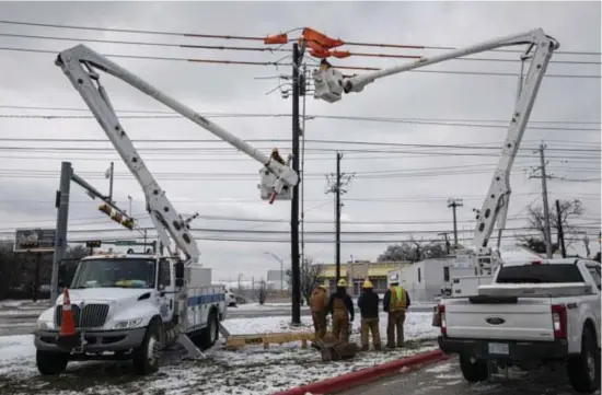  ?? © ?? Het extreme winterweer in Texas van februari kostte Amerikaans­e verzekeraa­rs 13 miljard euro.
Tamir Kalifa/nyt