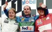  ?? IMAGO (3), GEPA ?? Letzter Sieg: 1997 in Hockenheim, mit Häkkinen und Schumacher