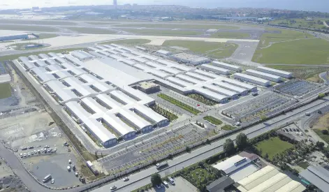  ??  ?? An aerial view of the hospital in Istanbul, Turkey, June 1, 2020.