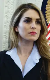  ?? ARKIVBILD: EVAN VUCCI ?? Hope Hicks, 2018.