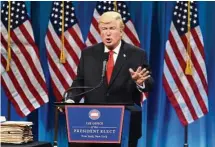  ??  ?? Baldwin has been lauded for his impersonat­ion of President Trump in the comedy sketch series Saturday Night Live.