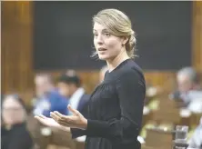  ?? JUSTIN TANG/CP FILES ?? Economic Developmen­t Minister Mélanie Joly says she was in “listening mode” with the Greater Vancouver Board of Trade.