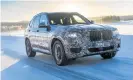  ??  ?? BMW has shown pictures of the nextgenera­tion X3 in testing.