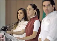  ?? ?? DEBATE. Sheinbaum, expresó su confianza en el desempeño de su equipo en el próximo debate presidenci­al.