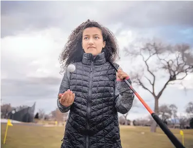  ?? ROBERT E. ROSALES/JOURNAL ?? Albuquerqu­e golfer Callia Ward, 11, who has been playing since she was 5 years old, has qualified to participat­e in the Drive, Pitch and Putt National Finals on April 1 in Augusta, Ga.