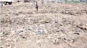  ?? Photo: Benedict Uwalaka ?? The destroyed Oko Baba Planks market, Ebute Metta in Lagos