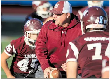  ?? Arkansas Democrat-Gazette/STATON BREIDENTHA­L ?? Coach Michael White’s Mount Ida Lions will play in their second consecutiv­e Class 2A championsh­ip game today against the Foreman Gators. While some may have viewed last year’s victory over Hampton as a fluke, White didn’t apologize for the victory Thursday. “My kids worked as hard or harder than anybody else,” White said. “They earned their right to be here. My kids kept playing. We didn’t panic. We didn’t lose our composure. Lo and behold, we got some breaks. But it don’t bother me when people say that. The final score is what matters.”