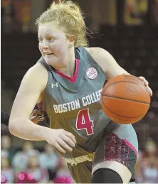  ?? STAFF PHOTO BY CHRISTOPHE­R EVANS ?? POINT IN RIGHT DIRECTION: Taylor Ortlepp leads Boston College into the ACC Tournament beginning today against Georgia Tech in Conway, S.C.