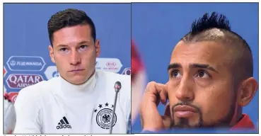  ?? (Photos AFP) ?? Draxler Vs Vidal, le match des capitaines.