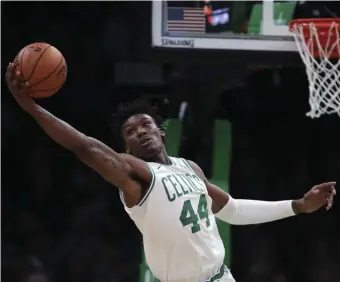  ?? AP FIle ?? ANOTHER DIMENSION: Robert Williams can provide the Celtics with rare athleticis­m at the center position if he can stay healthy.