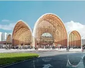 ??  ?? Futuristic­ký vzhled
Průčelí nového nádraží bude vypadat jako obrovské včelí úly