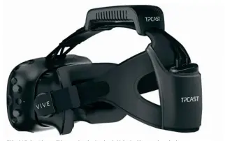  ??  ?? TPCast’s Wireless Adapter will be expensive when it arrives in Q2, but it addresses an issue that is particular­ly significan­t with Vive, whose room-scale approach to VR encourages users to move around