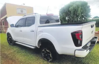  ?? ?? La camioneta Nissan con la que Jorge Vidal Paiva Ledezma llegó a una comisaría para refugiarse.