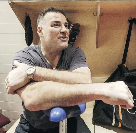  ?? CRAIG ROBERTSON ?? Retired NHL player Eric Lindros says there is much more that can be done to prevent concussion­s and make life safer for athletes.