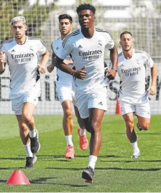  ?? // EFE ?? Tchouameni, en uno de los entrenamie­ntos del Real Madrid