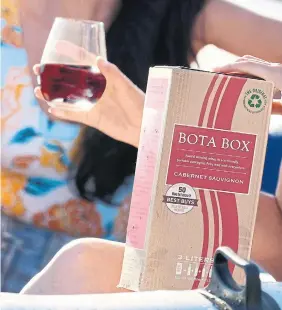  ?? BOTA BOX ?? Space-saving and relatively lightweigh­t, the boxed format can keep your wine fresh for about six weeks after opening, much longer than the few days you typically get with a bottle.