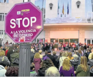  ?? ?? Concentrac­ión contra la violencia machista en una imagen de archivo.