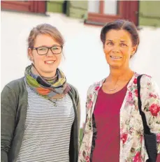  ?? FOTO: TANJA BOSCH ?? Nelli Wilhelm (links) und Susanne Barth würden das Thema Suizid gerne aus der Tabuzone holen.