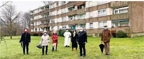  ?? RP-FOTO: MARC INGEL ?? Ende Januar protestier­ten die Anwohner der Kissinger Straße gegen die geplanten Mieterhöhu­ngen.