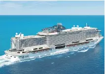  ?? MSC CRUISES ?? The huge MSC Seaside will make her debut in Miami in December 2017, sailing voyages to the eastern and western Caribbean.