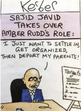  ??  ?? ‘Insult’: The cartoon depicting Mr Javid