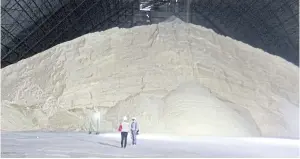  ??  ?? A KTIS production plant in Nakhon Sawan province. Rising sugar production is expected to help the company capitalise on growing global sugar prices.