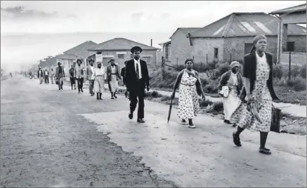  ??  ?? Boycott: In 1956, the black working and middle classes walked in protested against an increase in fares instituted by the Putco bus company. Photo: UWC Robben Island Mayibuye Archives