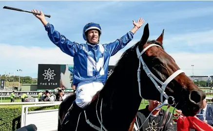  ?? GETTY IMAGES ?? Hugh Bowman, on Winx, returns to scale after winning the Apollo Stakes on Saturday.