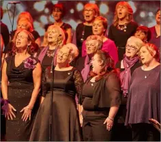  ??  ?? Some of the choir performing at the National Opera House.