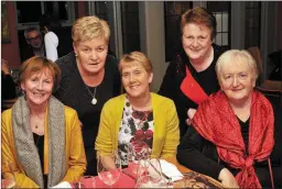  ??  ?? Kathleen Curran, Breda O’Shea, Kathleen O’Connor, Sheila Kennedy and Joan Flahive at the Kerry Hospice fundraisin­g dinner.