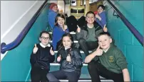  ??  ?? Some of the North Argyll young carers before going swimming at Atlantis Leisure.