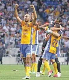  ?? |ISRAEL SALAZAR ?? Tigres consiguió su pase a semifinale­s sobre el Monterrey.