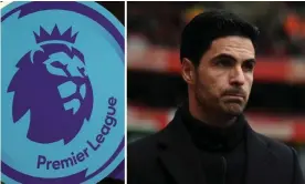  ??  ?? Premier League clubs will meet on Friday after Mikel Arteta was diagnosed with coronaviru­s. Composite: Getty Images/Arsenal FC