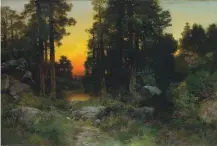  ??  ?? Thomas Moran (1837-1926), Solitude. The Coconino Forest, Arizona, 1907. Oil on canvas, 20 x30 in. Estimate: $400/600,000 SOLD: $438,750