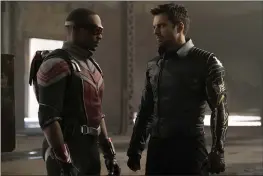  ?? DISNEY+ ?? Anthony Mackie, left, and Sebastian Stan star in “The Falcon and the Winter Soldier.”