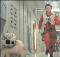  ?? AP PHOTO ?? This image released by Lucasfilm shows Oscar Isaac as Poe Dameron in a scene from the upcoming “Star Wars: The Last Jedi,” expected in theaters in December.