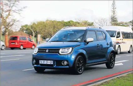  ?? Picture: SINO MAJANGAZA ?? STREET-WISE: The Suzuki Ignis GLX is a good town runabout at a claimed consumptio­n of just 5.1l/100 km for the manual version