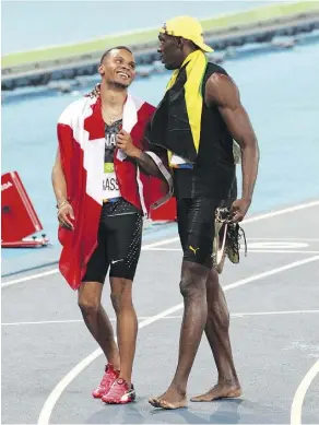  ?? ATP/WENN.COM ?? Andre De Grasse will not get a final chance to unseat Jamaican Usain Bolt as the Fastest Man in the World at the world championsh­ips in London after suffering a hamstring injury.
