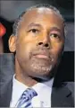  ?? Andrew Gombert EPA ?? BEN CARSON says poor Americans were better off when the social safety net barely existed.