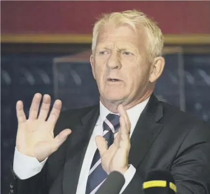  ??  ?? 0 Gordon Strachan appears horrified that TV viewers are exposed to the likes of Livingston and Ross County.