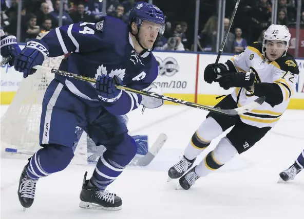  ?? VERONICA HENRI ?? Leafs defenceman Morgan Rielly knows better than most the highs and the lows of playing in the NHL, having joined the Leafs at their worst in 2013-14 and now playing a major role in the team’s ascension into a playoff team.